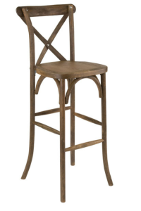 Crossback Barstool Chair Fruitwood